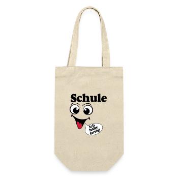 Abschluß , Schule ich habe fertig (25) - Geschenkbeutel für Flaschen - Natur - Vorne