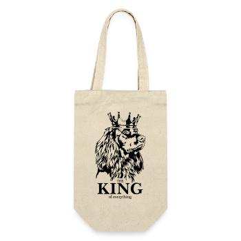 Deutsch Langhaar King of everything Hund Wilsigns - Geschenkbeutel für Flaschen - Natur - Vorne