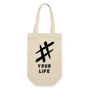 YOUR LIFE - Geschenkbeutel für Flaschen - Natur - Vorne