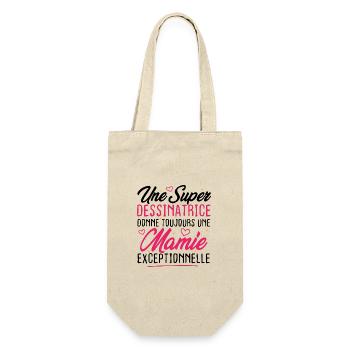 Dessinatrice donne toujours mamie exceptionnelle - Sac à bouteille - nature - Devant
