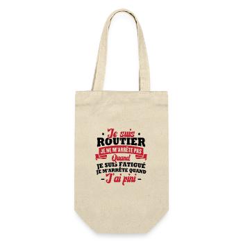 Je suis routier, je m'arrête quand j'ai fini - Sac à bouteille - nature - Devant