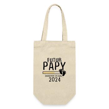 Futur Papy 2024 - Sac à bouteille - nature - Devant
