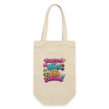 Powered by Vibes - Gift Bag for Bottles - nature - Front