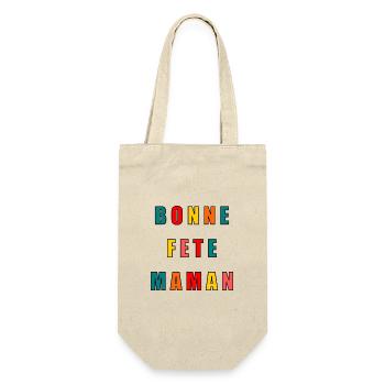 FÊTE DES MÈRES. BONNE FÊTE MAMAN. MAMAN. JE T'AIME - Sac à bouteille - nature - Devant