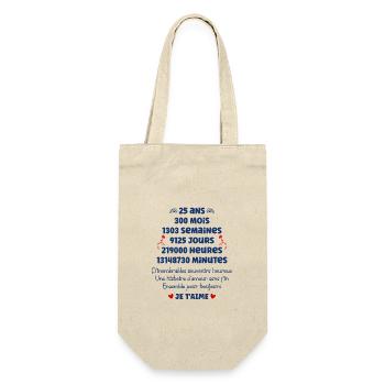 Amour 25 ans - Sac à bouteille - nature - Devant
