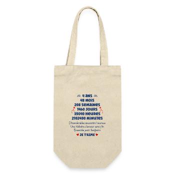 Amour 4 ans - Sac à bouteille - nature - Devant