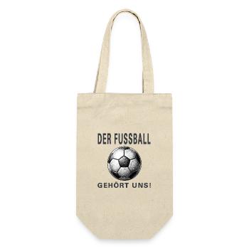 Der Fussball gehört uns - Geschenkbeutel für Flaschen - Natur - Vorne
