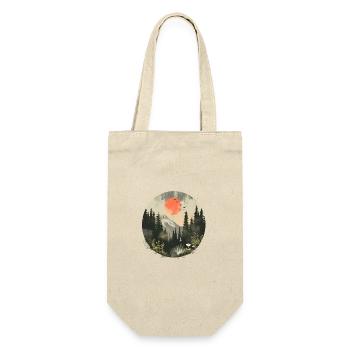Aufgehende Sonne Natur Tierwelt Malerei - Geschenkbeutel für Flaschen - Natur - Vorne