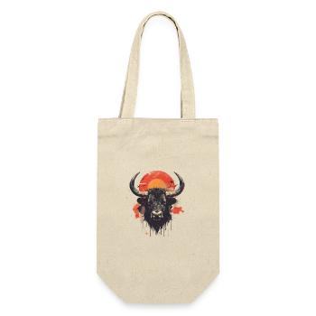 Cornes de taureau visage Art numérique Coloré - Sac à bouteille - nature - Devant