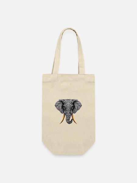 Elefante maestoso: saggezza tribale geometrica - Gavepose til flasker - natur