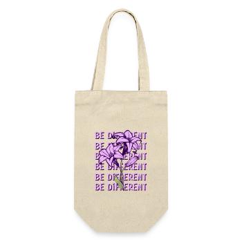 BE DIFFERENT – Purple Lilies Flowers Botanical - Gift Bag for Bottles - nature - Front
