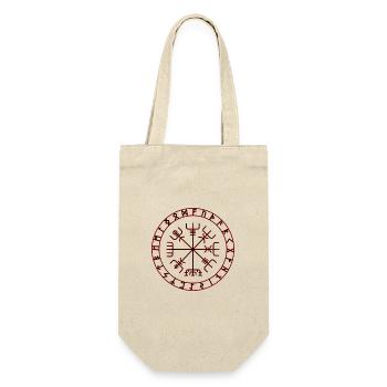 Wikinger Kompass -Vegvisir - Geschenkbeutel für Flaschen - Natur - Vorne