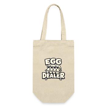 Egg Dealer - Hühnerhalter - Geschenkbeutel für Flaschen - Natur - Vorne