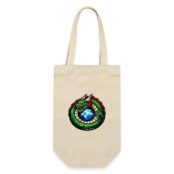 Green Dragon with Diamond - Gift Bag for Bottles - nature - Front