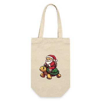 Turtle Santa Claus - Gift Bag for Bottles - nature - Front