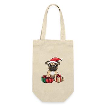 Bouledogue Français Chien Noël - Sac à bouteille - nature - Devant