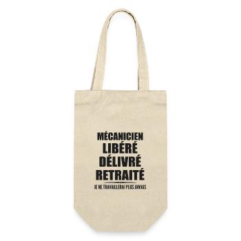 Mécanicien célèbre sa retraite avec humour cadeau - Sac à bouteille - nature - Devant
