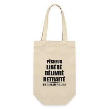 Pêcheur célèbre sa retraite avec humour cadeau - Sac à bouteille - nature - Devant