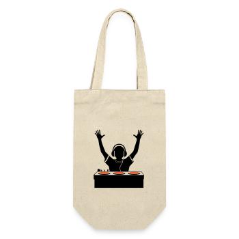 DJ Party Turntables - Gift Bag for Bottles - nature - Front