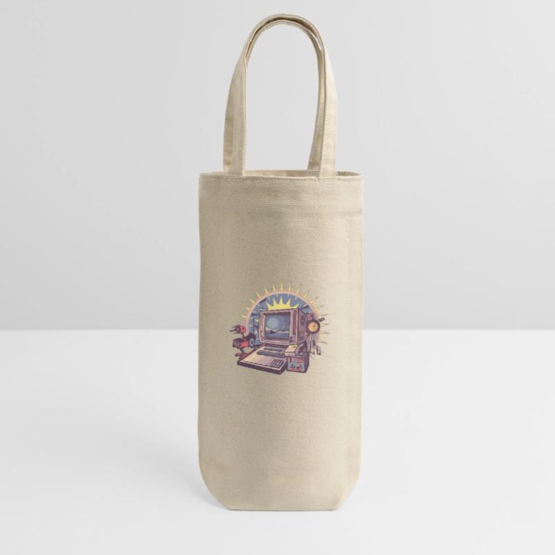 Futuristic computer with retro elements Gift Bag for Bottles