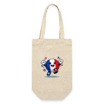 Dessin animé du héros du football français - Sac à bouteille - nature - Devant
