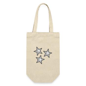 STERN. STERNE. STERN. FEST. JAHRESTAG. WEIHNACHTEN - Geschenkbeutel für Flaschen - Natur - Vorne