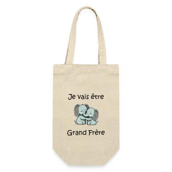 Je vais être grand frère - Sac à bouteille - nature - Devant