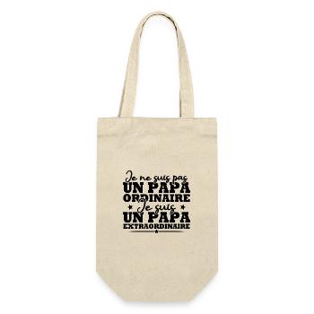 Je suis un papa extraordinaire, Humour cadeau papa - Sac à bouteille - nature - Devant