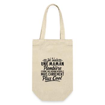Maman Plombière: normale, mais en plus badass - Sac à bouteille - nature - Devant