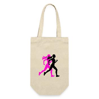 Running Marathon Woman Icon - Gift Bag for Bottles - nature - Front