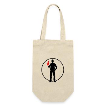 Beer Drinking Silhouette - Gift Bag for Bottles - nature - Front