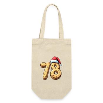 78 Number Christmas - Gift Bag for Bottles - nature - Front