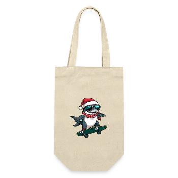 requin Noël drôle - Sac à bouteille - nature - Devant