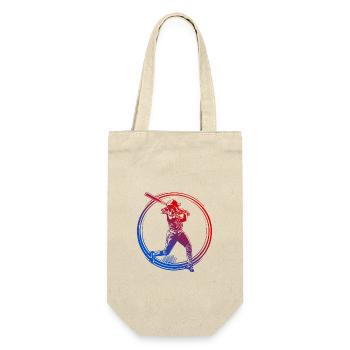 Silhouette de baseball coloré - Sac à bouteille - nature - Devant