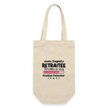 Jeune stagiaire retraitée formation en cours - Sac à bouteille - nature - Devant