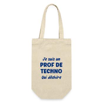 Je suis un prof de techno - Sac à bouteille - nature - Devant