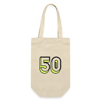 50. 50 YEARS. 50th ANNIVERSARY. BIRTHDAY 50 YEARS. - Gift Bag for Bottles - nature - Front