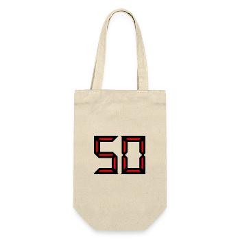 50. 50 YEARS. 50th ANNIVERSARY. BIRTHDAY 50 YEARS. - Gift Bag for Bottles - nature - Front