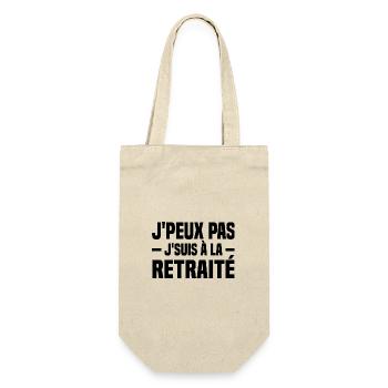 J peux pas j suis à la retraité - Sac à bouteille - nature - Devant