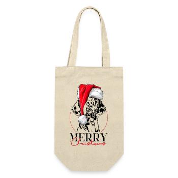 Père Noël Dogue Allemand Joyeux Noël Wilsigns - Sac à bouteille - nature - Devant