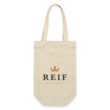 Reif Original Familienlogo - Geschenkbeutel für Flaschen - Natur - Vorne