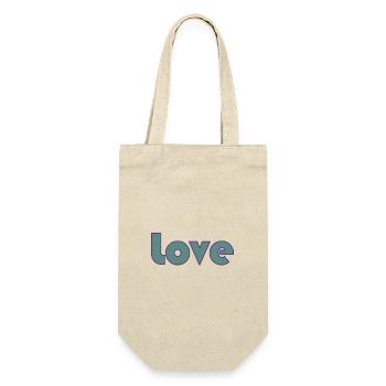 HEILIGER VALENTINSTAG. LIEBE. Junggesellinnenabschied. ICH LIEBE DICH. ICH LIEBE DICH. - Geschenkbeutel für Flaschen - Natur - Vorne