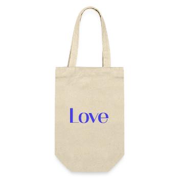 ICH LIEBE DICH. LIEBE. PAAR. ICH HABE GERADE GEHEIRATET. Junggesellinnenabschied - Geschenkbeutel für Flaschen - Natur - Vorne