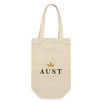 Aust Original Familienlogo - Geschenkbeutel für Flaschen - Natur - Vorne