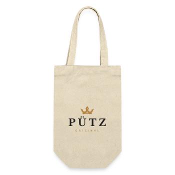 Pütz Original Familienlogo - Geschenkbeutel für Flaschen - Natur - Vorne