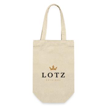 Lotz Original Familienlogo - Geschenkbeutel für Flaschen - Natur - Vorne