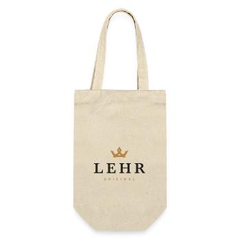 Lehr Original Familienlogo - Geschenkbeutel für Flaschen - Natur - Vorne