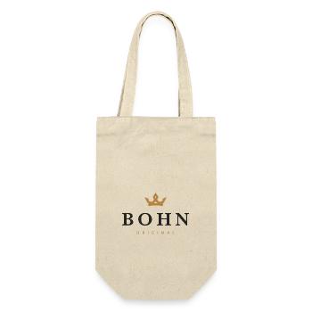 Bohn Original Familienlogo - Geschenkbeutel für Flaschen - Natur - Vorne