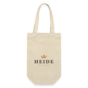 Heide Original Familienlogo - Geschenkbeutel für Flaschen - Natur - Vorne