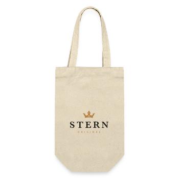 Stern Original Familienlogo - Geschenkbeutel für Flaschen - Natur - Vorne